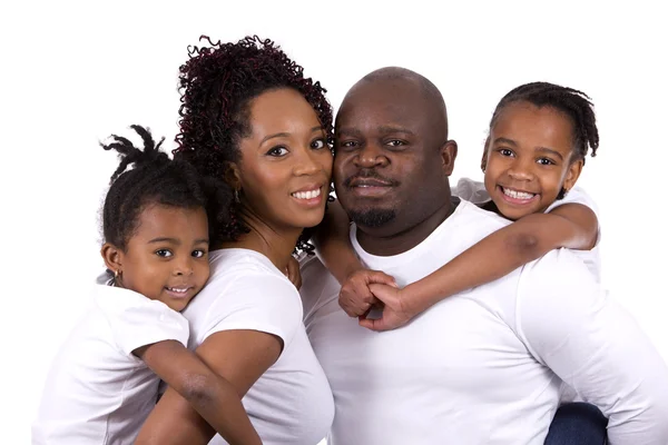 黒のカジュアルな家族 — ストック写真
