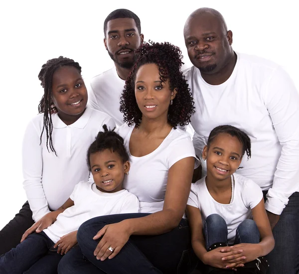 Schwarze, lässige Familie — Stockfoto