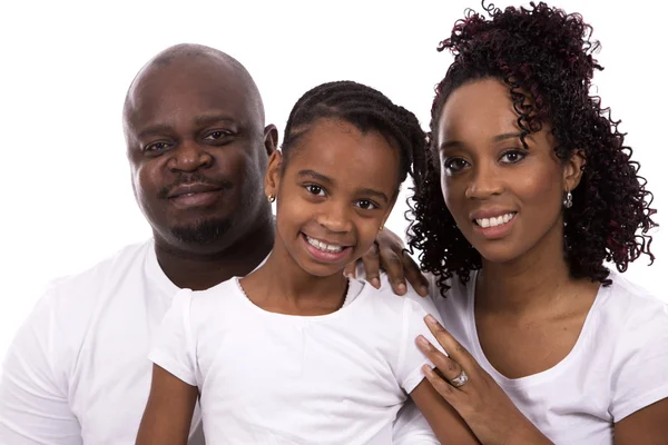 Zwarte casual familie — Stockfoto