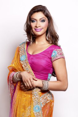 Güzel Hintli kadın.