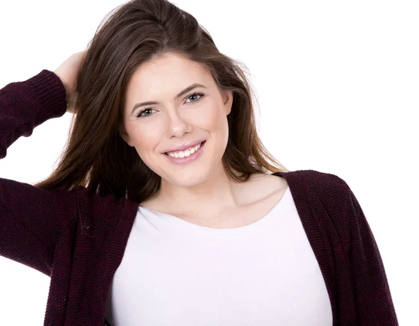 Happy young brunette — Stock Photo, Image