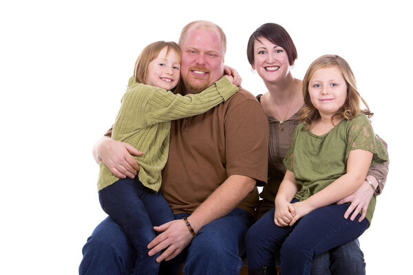 casual family of four