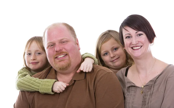 Случайная семья из четырех человек — стоковое фото