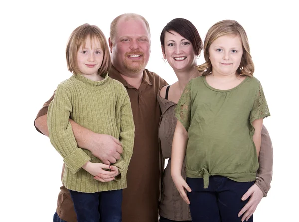 Famiglia casual di quattro persone — Foto Stock