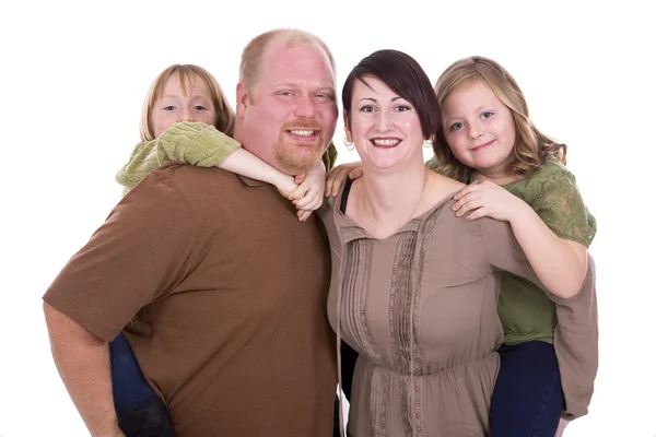 Familia casual de cuatro — Foto de Stock