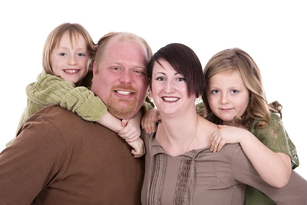 Famiglia casual di quattro persone — Foto Stock