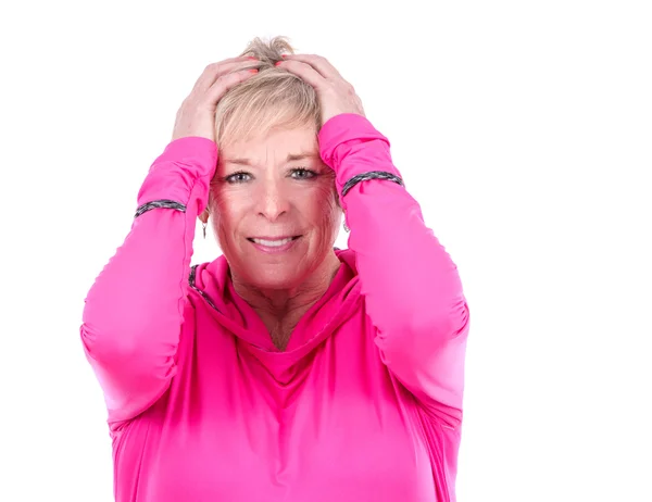 Woman with a headache — Stock Photo, Image