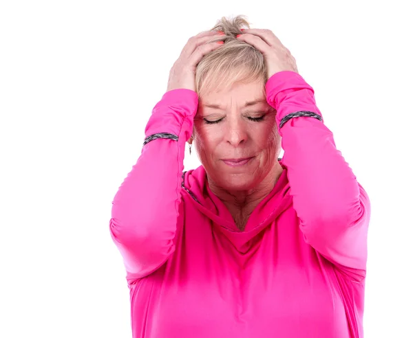 Woman with a headache — Stock Photo, Image