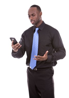 yakışıklı siyah işadamı