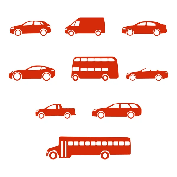 Car silhouettes — Stock Vector