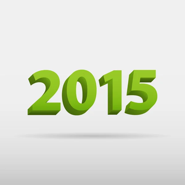 Year 2015 in 3d — Stock Vector