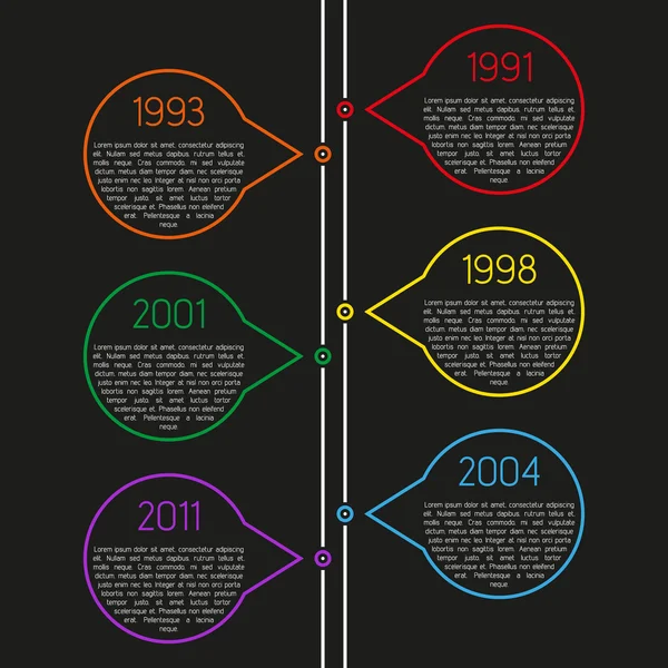 Modello di timeline infografica — Vettoriale Stock