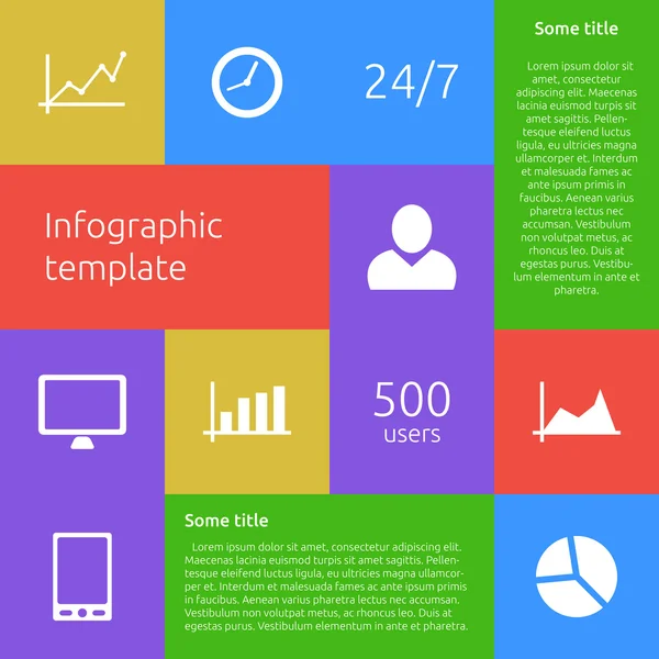 Square infographic template — Stock Vector