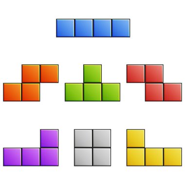 Tetris elements clipart