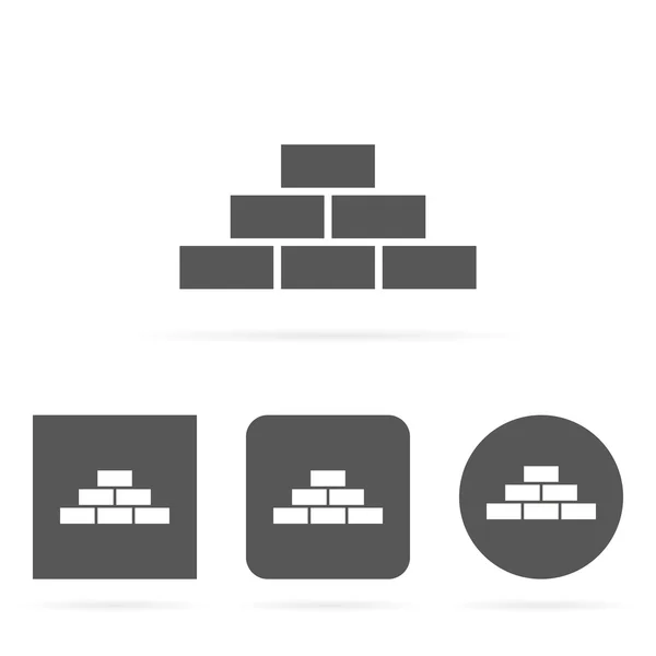 Brick wall symbol icon — Stock Vector