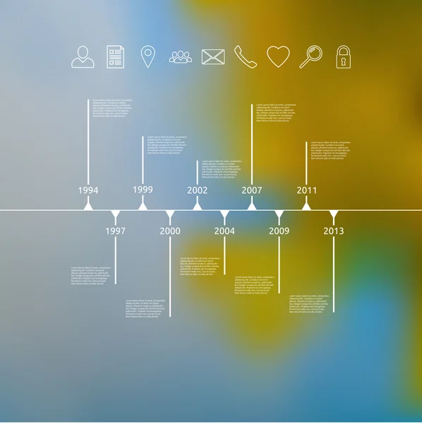 Modèle infographique de timeline d'été — Image vectorielle