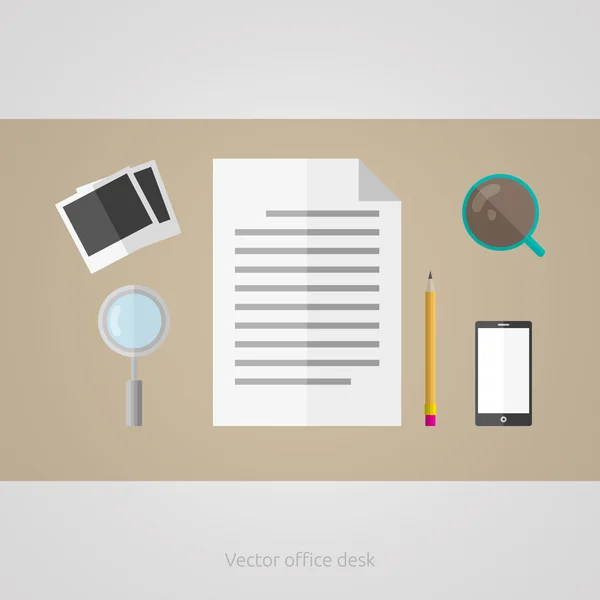 Vector office table — Stock Vector