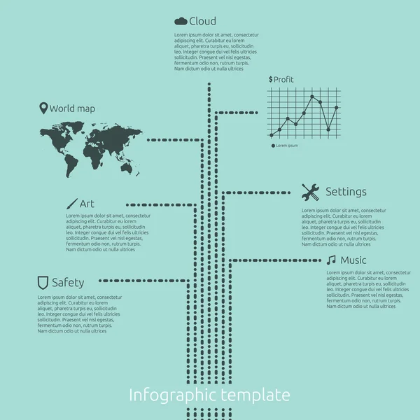 Modello infografico — Vettoriale Stock