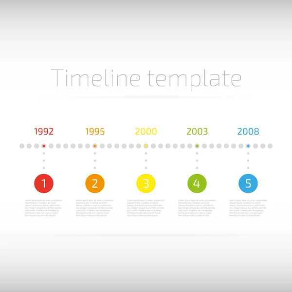 Timeline ifographic sablon — Stock Vector