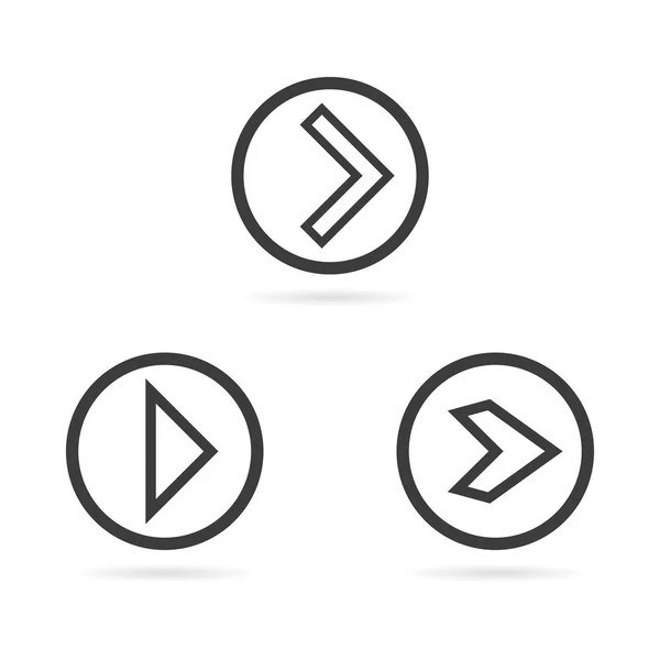 Iconos de flecha de trazo — Archivo Imágenes Vectoriales