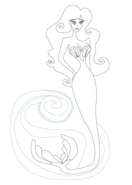 Deniz dalgalarında denizkızı