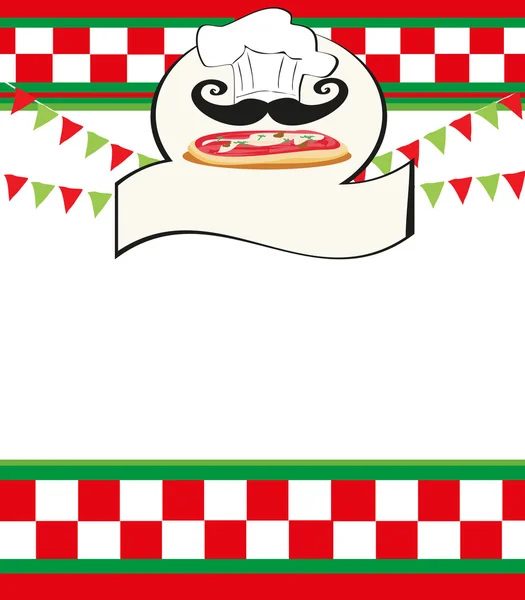 Піца меню шаблон — стоковий вектор
