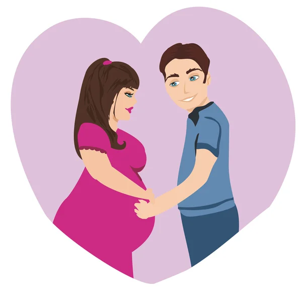 Дитячий удар - вагітна жінка — стоковий вектор
