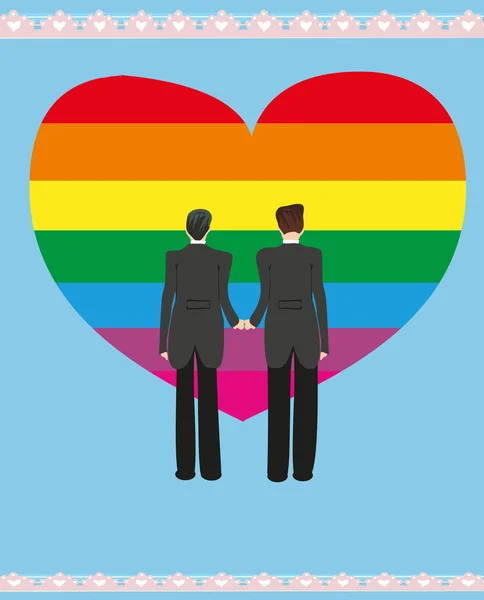 Carte de mariage homosexuel — Image vectorielle