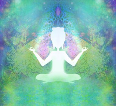 Yoga kadını ve maneviyat.