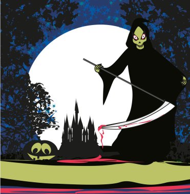 Azrail illüstrasyon kart