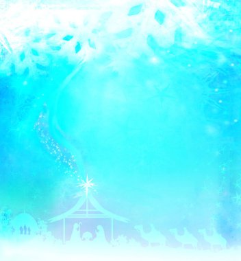 İncil sahnesi - İsa 'nın Beytüllahim' de doğuşu.