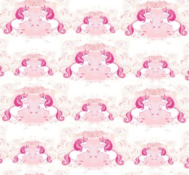 Şirin tek boynuzlu atların kusursuz deseni