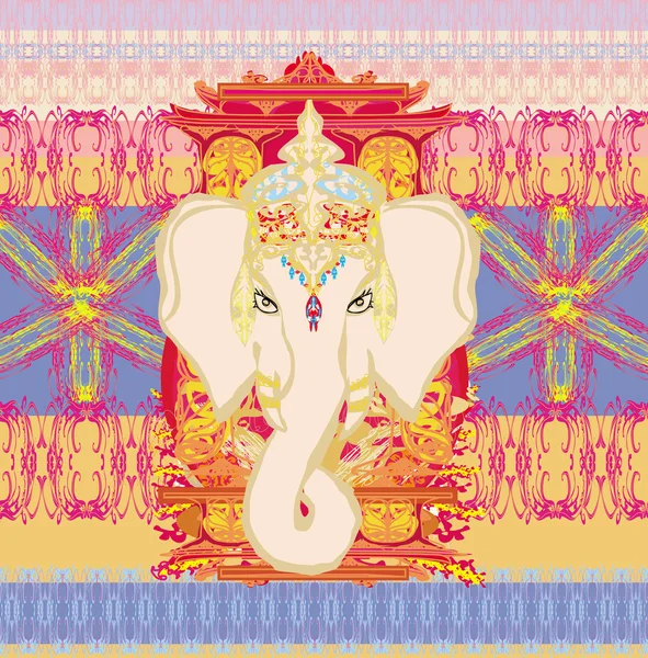 Creatieve illustratie van Hindoe Heer Ganesha — Stockvector