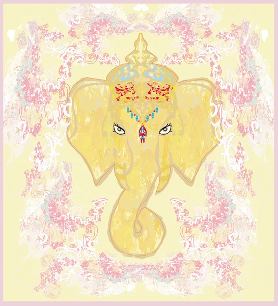 Creative illustration of Hindu Lord Ganesha — Stock Vector