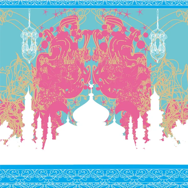 Fundo religioso abstrato - Ramadan Kareem Vector Design — Vetor de Stock