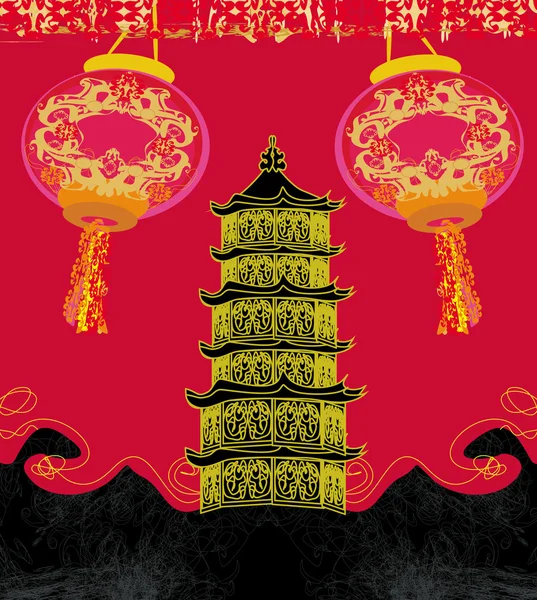 Fête de la mi-automne pour le Nouvel An chinois — Image vectorielle