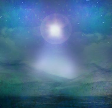 Star Bethlehem şekil çöl üzerinde yıldız 