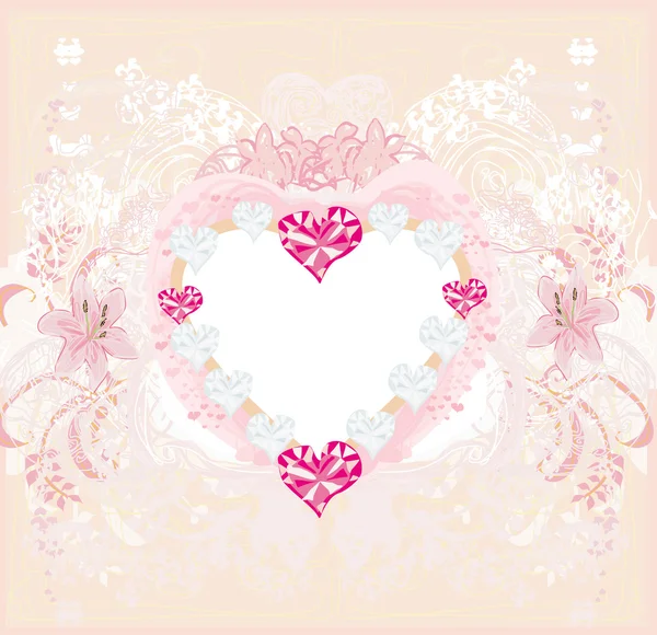 Valentine vintage heart — Stock Vector