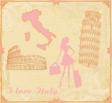 İtalya 'da seyahat kızı 