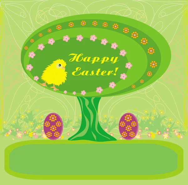 Abstract Easter tree — Stock Vector