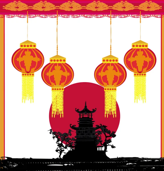 Midhöstfestivalen för kinesiska nyåret — Stock vektor