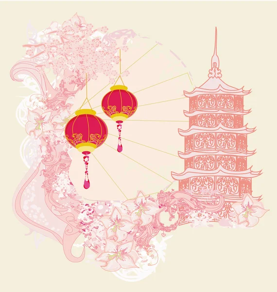 Mid-Jesienny Festiwal Chińskiego Nowego Roku — Wektor stockowy