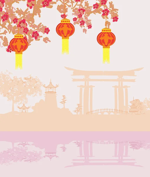 Fête de la mi-automne pour le Nouvel An chinois — Image vectorielle