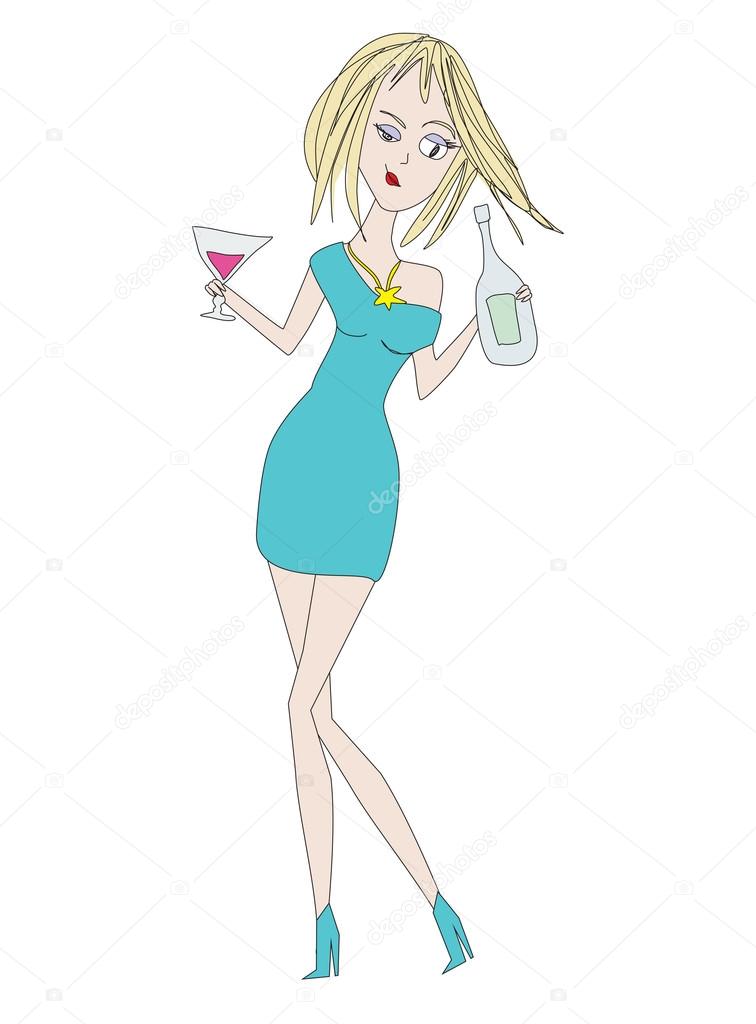 Funny drunk woman Stock Vector Image by ©JackyBrown #66193831