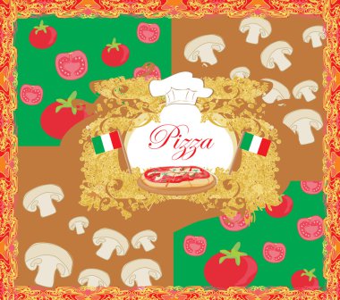Pizza retro tasarım şablonu 