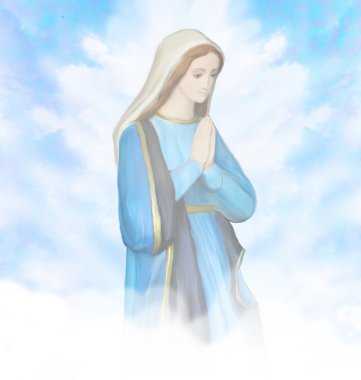 Blessed Virgin Mary portrait  clipart