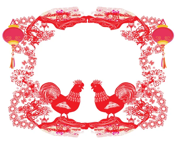 Año del gallo — Vector de stock