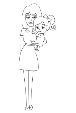 Doodle Mom And Baby Free Vector Eps Cdr Ai Svg Vector Illustration Graphic Art