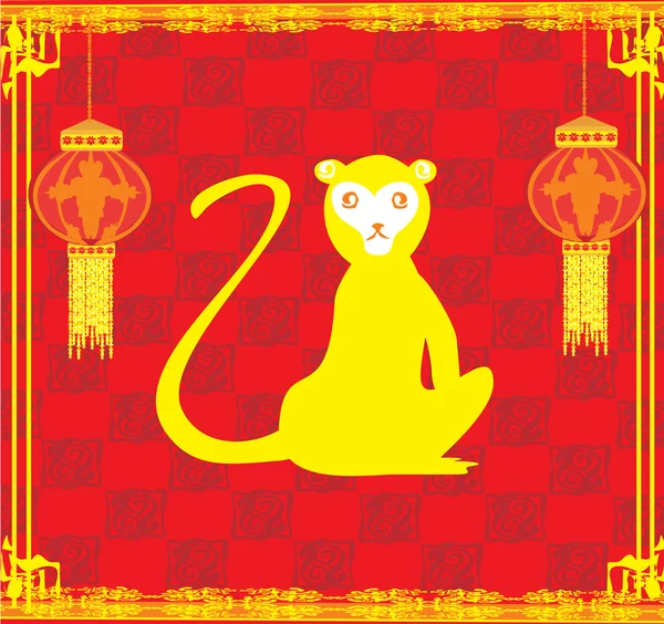 중국 황도대의 별자리: 원숭이 — 스톡 벡터