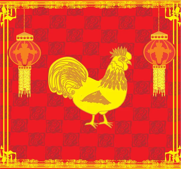 Year of the rooster — Stock Vector
